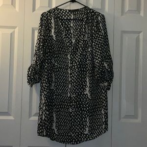 Black and white swimsuit coverup by 19 Cooper